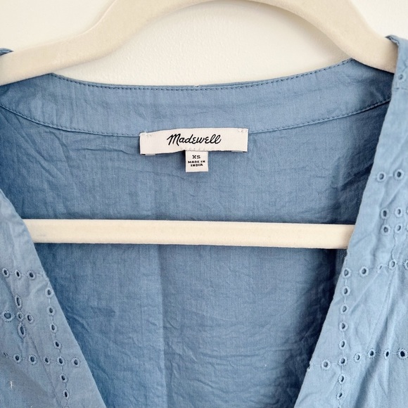 Madewell Button-Front V-Neck Mini Dress - XS - Picture 5 of 7